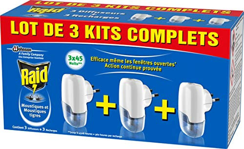 Raid Diffuseurs electriques liquides - 3 kits 81ml