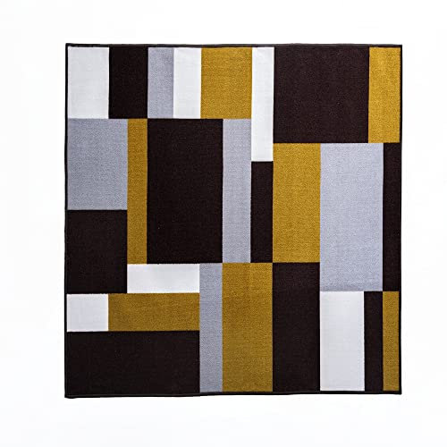 B&B Door Matt Indoor Washable Heavy Duty Low Pile Entrance Rug For Front Door Mats Inside Large Barrier Mats Entryway Patio Door Matt Kilas Brown Beige| 60 Cm X 110 Cm