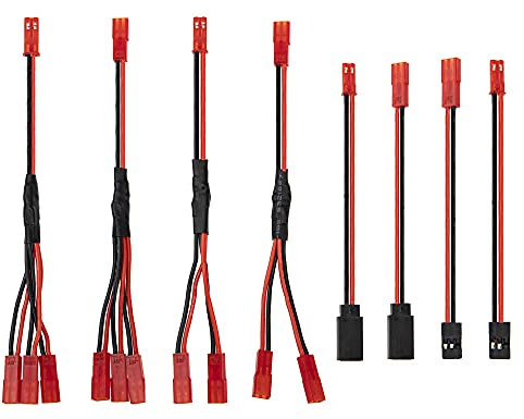 Vgoohobby JST-Stecker Y-Splitter, JST auf JR männlich weiblich, Drahtadapter, JST Y-Kabelbaum-Anschlüsse, paralleles Verlängerungskabel für Traxxas TRX-4 RC Crawler Empfänger ESC Seilwinde