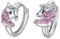 AOBOCO Pferde Ohrringe Kinder Sterling Silber 925 Creolen, Geburtstagsgeschenk für Mädchen Frauen