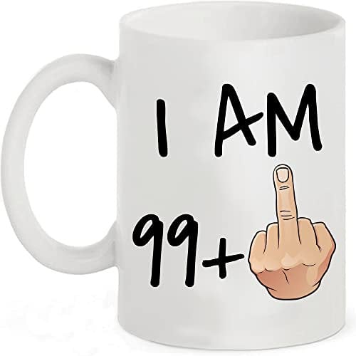 Funny 100th Birthday Gift idea, 11 oz Coffee Mug for Men and Women Turning 100 Years Old as a Joke Birthday Celebration Cup, Dishwasher and Microwave friendly. Best Gift for Mum, dad, Teacher anyone