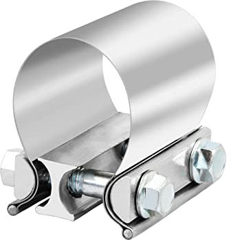 2.0 Inch 2 Butt Joint Exhaust Band Clamp Sleeve Stainless Steel 1
