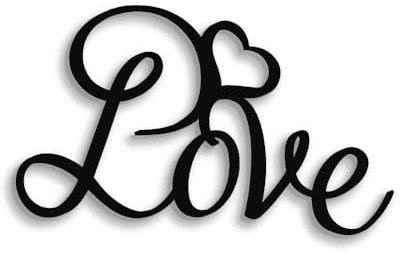 Scritta Murale in Legno citazione Love Amore - Decorazione murale da appendere alla parete per locale, negozio o studio - Complemento di arredo per decorazione casa feste eventi