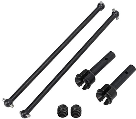Bnineteenteam RC-Auto-Hinterradantriebswellensatz, 147 Mm, Car Model Parts f¨¹r Arrma 1/7 1/8 RC-Auto, 2 Farben, Metall-Stahl-Hinterradantriebswelle, Antriebswelle, CVD-Upgrade-Teile(Schwarz)