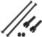Bnineteenteam RC-Auto-Hinterradantriebswellensatz, 147 Mm, Car Model Parts f¨¹r Arrma 1/7 1/8 RC-Auto, 2 Farben, Metall-Stahl-Hinterradantriebswelle, Antriebswelle, CVD-Upgrade-Teile(Schwarz)