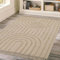 LEEVAN Boho Regenbogen Teppich Bodenteppich 1.2x1.8 m, Bauernhaus-Teppich, waschbar, gewebt, Akzent-Teppich für drinnen und draußen, Küche/Flur/Schlafzimmer/böhmische Terrassenteppich