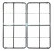 Electrolux Rex Aeg Zanussi - Kit 2 Griglie in ferro smaltato nero lucido 452 x 230 mm. 3546196019 per cucina piano cottura 4 fuochi a gas - P4478/KIT