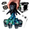 Schnapskrake® - Königskrake Spiele Set - inkl. 8 Gläser, Würfel und Spieleheft für gesellige Runde - made in germany - gastgeschenke geburtstag - Party Zubehör - Party Deko (Mystic Blau)
