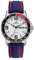 UMR RUHLA Armbanduhr, Quarz, analog, Silikonarmband, Edelstahlgehäuse, wasserdicht bis 10 bar, Farbe:Blau/Weiß