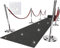 EZLucky Glitzernder schwarzer Teppichläufer für Party, 2,46 x 15 m, 200 g/m², Glitzer-Vliesstoff, Hollywood-Teppich für Veranstaltungen, Gangläufer für Hochzeitszeremonie,