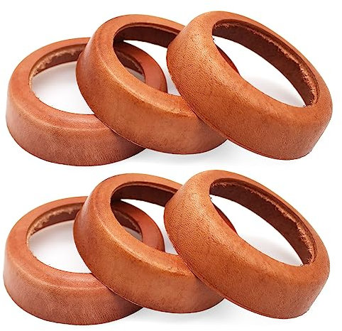 ZHIYUQL 6 Pièces de Joints en Cuir pour Pompe à Main Type 75, Accessoires de Pompe d'eau, Marron, Idéal pour Pompe Manuelle Type 75