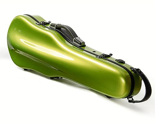 COYOUCO Custodia per Violino 4/4, Verde Fluorescente, Fibra di Carbonio