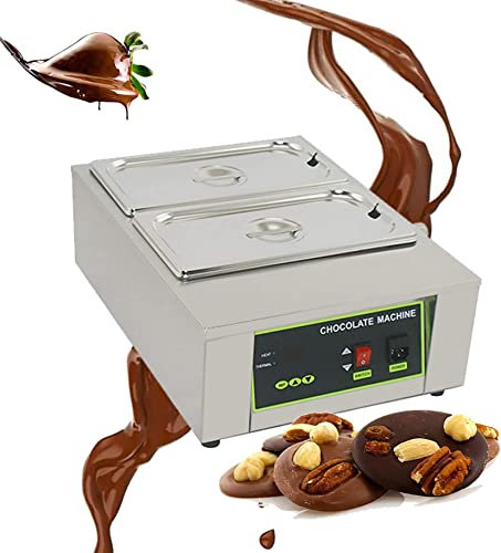 AINITAIFENG Crogiolo di Cioccolato Professionale, temperatrice elettrica per Cioccolato da 1000 W, crogiolo di Cioccolato Commerciale, scaldavivande in Acciaio Inossidabile