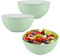 VIRSUS 3 Insalatiere con Coperchio in Plastica per Insalata e Verdure, Diametro 20 cm e capacità 2 Litri, Ciotola Infrangibile Riutilizzabile per alimenti, ciotole da portata, senza BPA -951N (Verde)