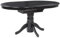 Beliani Esstisch schwarz oval ausziehbar 106/150x106 cm Holzbeine Mittelfuß Skandi Akron