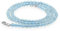 Lebensquelle Plus Edelstein Kugelkette + 925 Silber Verschluss | Ø 4mm Kugeln Karabinerverschluss 45cm lang | Hochwertige Kette (Aquamarin)