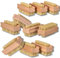 ToolSpace 10x Nagelbürste Holz Feste Starke Mix Agawa Tapica und Syntetische Borsten Nagelreinigungsbürste Nail Brush Handwaschbürste Fingerbürste Schrubbbürste zum Reinigen Schmutz Handbürste