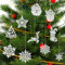 Amabro 42 teiliges Christbaumschmuck Set, Schneeflocken Anhänger Weihnachten Deko Rentier Weihnachtsstrumpf, Schneemann, Weihnachtsmann Hängedekoration für Weihnachten, Winter, Silvesterparty