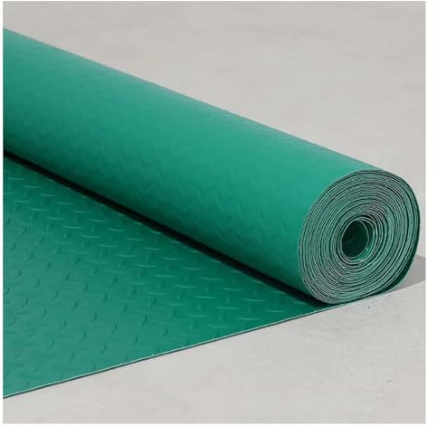 Generisch PVC-Anti-Rutsch-Matte, Fabrik-Teppichrollen, 16,4 Fuß Lange Treppenstufenmatten, verdickte Fußmatten for Lager, Garage, Werkstatt, Zuhause(Green,150x500cm/4.9x16.4ft)