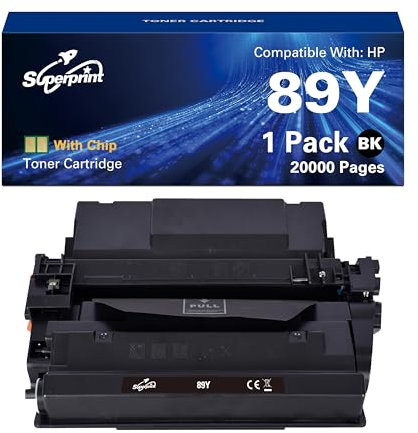 Superprint 89Y Tonerkartusche (Mit-chip) Kompatibel für HP 89A 89X 89Y CF289A CF289X CF289Y Toner Schwarz für Laserjet Enterprise M507n/dn/X/dng MFP M528dn/f/C/Z