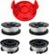 Gucass Rasentrimmer Fadenspule 5307-20 mit 6,1 m Nylonfaden – passend für Gardena Ersatzspulen 9807, 9808, 9809, 9827, 8846, 8847, 8848, 9870, 9872, 9874 (5 Spulen + 1 Trimmerabdeckung)