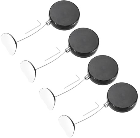 QUARKZMAN 3.3ft Cable De Bloqueo Retráctil con Parche De Arco Control Remoto Candado De Seguridad con Cordón Ajustable Antirrobo para Laptop, TV, 150 G, Negro, Paquete De 4 | Bloqueo de seguridad para mando a distancia, con soporte de cable ajustable, antirrobo, para ordenador portátil