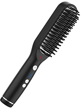 BATHVEVE Brosse Lissante Chauffante Professionnelle Avec Températures Réglables Idéale Pour Types De Cheveux Et Barbes Pratique Pour Voyage Et Utilisation Quotidienne