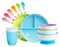 Munchkin Mini Bites Bundle with Miracle 360 Cup | Stay Put Divided Plates Set | Baby and Toddler Plate with Compartments for Weaning | Stay Put Suction Bowls | Baby Essentials | Blue