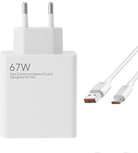 Cargador 67w para xiaomi,Cargador rápido redmi Note 14 Pro,con 6A USB C Cable 1M,Adaptador 67W para xiaomi 15 15t 14 13 12 11 10 Poco F7 Ultra X7 redmi 4 Pro,Disponible para Otras Marcas