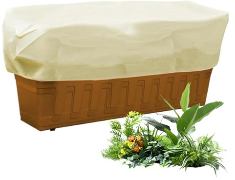 Frostschutzfolien für Pflanzen im Freien – rechteckige Abdeckung mit Kordel für Gel-Barriere, Schutz für Hochbeete im Außenbereich, für Gewächshaus, Garten, Terrasse, Balkon, Fensterbank