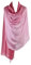 PB-SOAR Mode Damen Farbverlauf Schal Seidenschal Halstuch Stola 190 x 100cm, leicht und schlicht, 18 Farben auswählbar (Magenta/Rosa)
