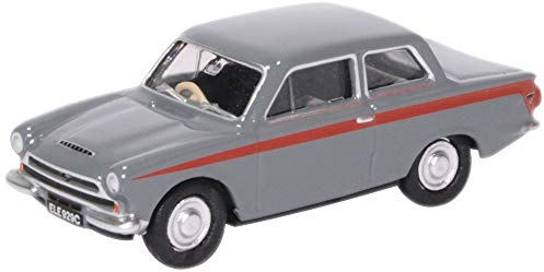 Oxford Diecast 76COR1008 Ford Cortina MkI Lombard Grey/Red