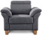 Cavadore Sessel Ammerland inkl. Federkern und Kopfteilverstellung / Großer Polstersessel im Landhausstil / Passend zur Sofagarnitur Ammerland / 101 x 84 x 93 / Strukturstoff grau
