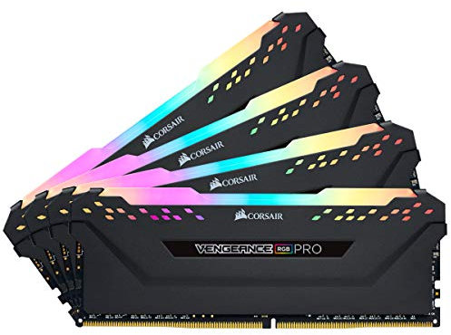 Corsair Vengeance RGB PRO 64 GB (4x16 GB) DDR4 2933MHz C16 XMP 2.0 Kit di Memoria Illuminato RGB LED Entusiasta, Nero