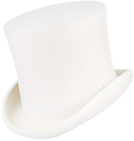 DEMU Zylinder Hut Filzhut Wollfilzhut Mottoparty Partyhut Karneval Chapeau Topper Faschingskostüm Schwarz Hutumfang 60-62cm