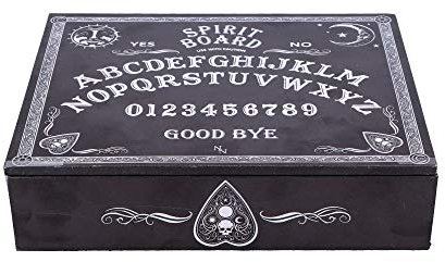 Nemesis Now Caja de almacenamiento de joyas con espejo, tablero de alcohol blanco y negro, tamaño único