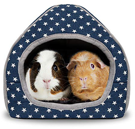 BWOGUE Guinea Pig Bed Hideout, Washable Hamster Cave for Small Animals