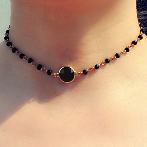 TseenYi Collier ras du cou en pierre de lune arc-en-ciel avec chaîne en cristal brut vert court bohème pour femmes et filles