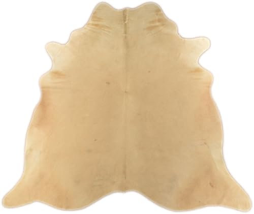 generisch Kuhfell Beige Natur Fell Teppich ca. 220 x 200 cm echtes Stierfell