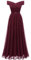 Bbonlinedress Robe de Promo Cocktail Soirée Demoiselle Honneur Robe de Fête Cérémonie Anniversaire pour Bal Mariage Burgundy L-2