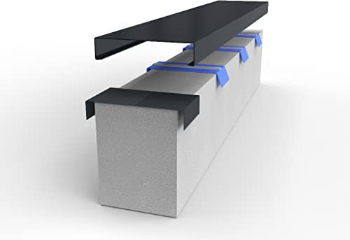 Alu-Mauerabdeckung Komplettsystem - Abdeckung 2,0 m inkl. 3x Schnapphalter und 1x Stoßblech - Größe: M, Farbe: Anthrazit RAL 7016
