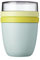 Mepal - Fiambrera Ellipse - Práctico Vaso para Yogur y Muesli - Compartimentos separados para Porta Alimentos - Apto para Congelador, Microondas y Lavavajillas - 500 ml + 200 ml - Lemon Vibe