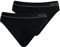 Nur Die 2er Pack Retro Slip Mehrfarbig sportlich Unterhosen aus Baumwolle Unterwäsche Damen, schwarz, XL