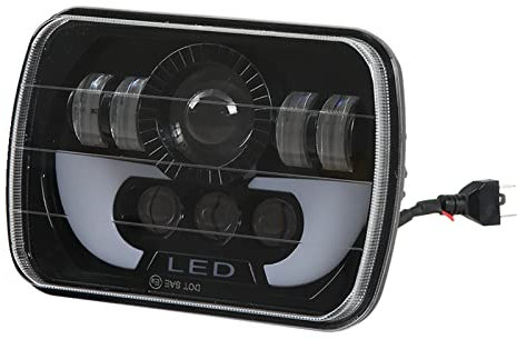 Faro a LED quadrato, faro rettangolare per moto ad alta luminosità per auto