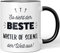 JUNIWORDS Tasse, So sieht der beste Master of Science der Welt aus!, Schwarz (5863215)