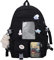 EVEOUT Children's Backpacks with Cute Accessories for Girls Nylon School Bag Large Capacity Backpack Daypacks Multi Pockets for Teen
