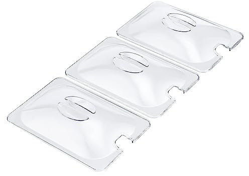 Set of 3 Replacement Lids for 3 Section Buffet Warmer – Clear Lid Set for 3 x 1.5L for Cooks Professional Buffet Warmer & Other Models - Each Measure 21.7 x 14.1cm