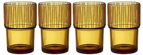BITZ Kusintha Caféglas 12,5 cm 38 cl 4 Stck. Amber