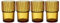 BITZ Kusintha Caféglas 12,5 cm 38 cl 4 Stck. Amber