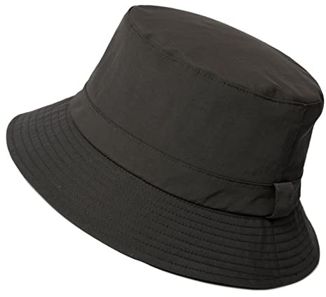 Comhats Regenhut Unisex für Damen Herren Wasserdichter Bucket hat Faltbar Eimerhut Strand Surfen Angeln UPF50 Breite Krempe Sonnenhut (M, 92557_braun)